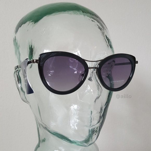 Lucky ? Brand LUNA BLACK Cat Eye Sunglasses main image 9